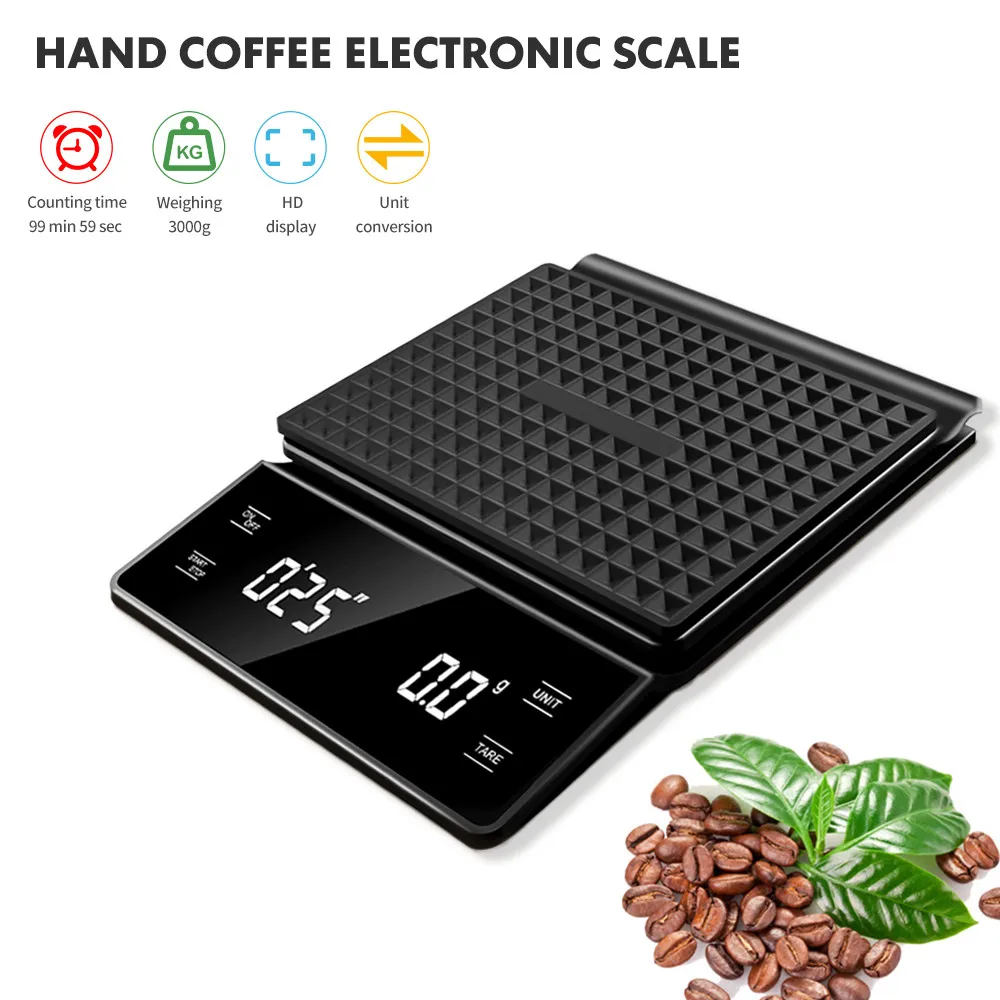 Scale Drip Timer - Кухонные весы для кофе 3 кг/0,1