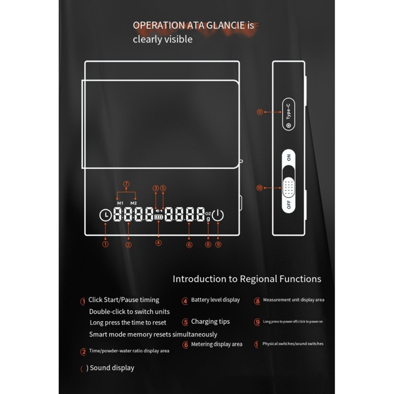 Весы для кофе EYFL-Black, точн – обзор и цена Scale Drip Timer